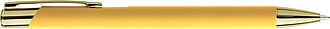 Recycled aluminium rubberized ballpen Anisa, gold
