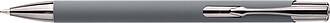 Recycled aluminium rubberized ballpen Anisa, grey