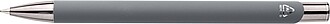 Recycled aluminium rubberized ballpen Anisa, grey