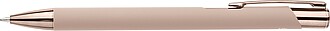 Recycled aluminium rubberized ballpen Anisa, rose gold