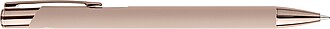 Recycled aluminium rubberized ballpen Anisa, rose gold