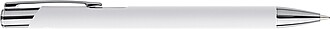 Recycled aluminium rubberized ballpen Anisa, silver