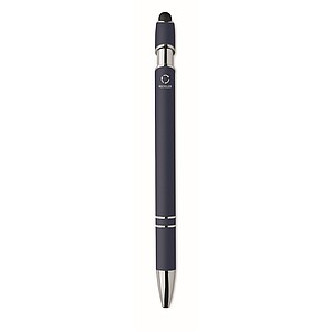 Recycled aluminium stylus pen, french navy