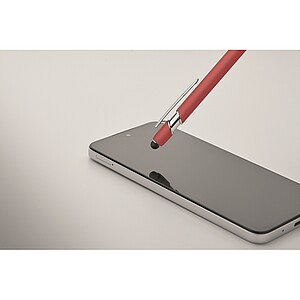 Recycled aluminium stylus pen, red