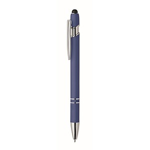Recycled aluminium stylus pen, royal blue