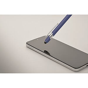 Recycled aluminium stylus pen, royal blue