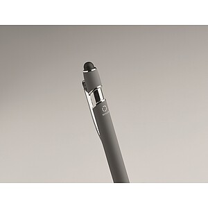 Recycled aluminium stylus pen, stone grey