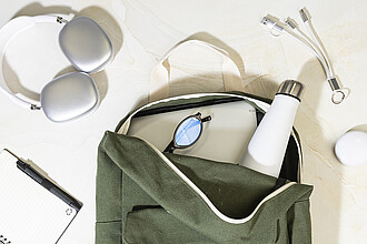 recycled canvas backpack