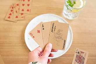 Recycled carton card decks Arwen