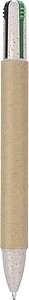 Recycled carton four-color ballpen Deborah, green