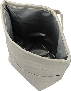 Recycled cotton (220 gsm) rolltop cooler bag Faith, khaki