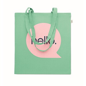 Recycled cotton shopping bag, mint green