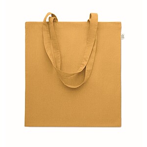 Recycled cotton shopping bag, ochre