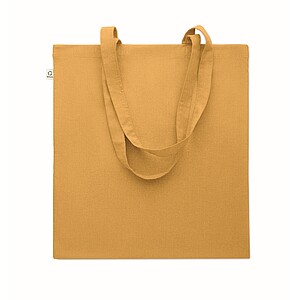Recycled cotton shopping bag, ochre