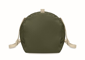 Recycled cotton sports bag, army Green