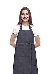 Recycled denim apron, dark blue