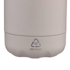 Recycled double-walled drinking bottle 500 ml Sunny, beige