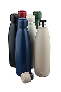 Recycled double-walled drinking bottle 500 ml Sunny, beige