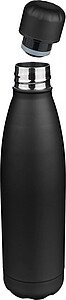 Recycled double-walled drinking bottle 500 ml Sunny, black