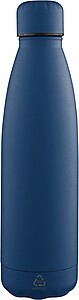 Recycled double-walled drinking bottle 500 ml Sunny, blue
