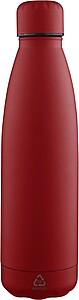 Recycled double-walled drinking bottle 500 ml Sunny, burgundy