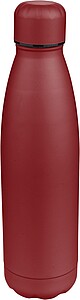 Recycled double-walled drinking bottle 500 ml Sunny, burgundy