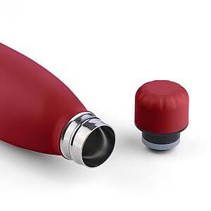 Recycled double-walled drinking bottle 500 ml Sunny, burgundy