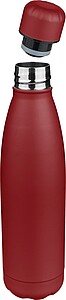 Recycled double-walled drinking bottle 500 ml Sunny, burgundy