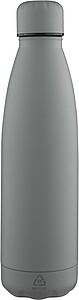 Recycled double-walled drinking bottle 500 ml Sunny, grey