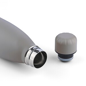 Recycled double-walled drinking bottle 500 ml Sunny, grey