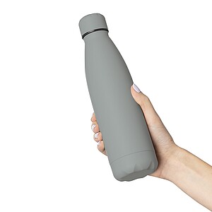 Recycled double-walled drinking bottle 500 ml Sunny, grey