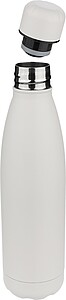 Recycled double-walled drinking bottle 500 ml Sunny, white