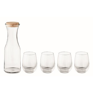 Recycled glass drink set