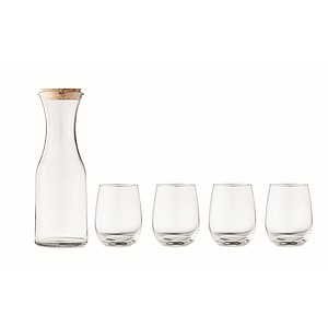 Recycled glass drink set