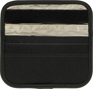 Recycled key and card pouch Ripple, black