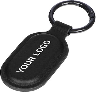Recycled keychain tracking tag Halo, black