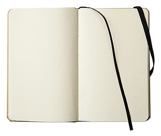 Recycled material notebook, black