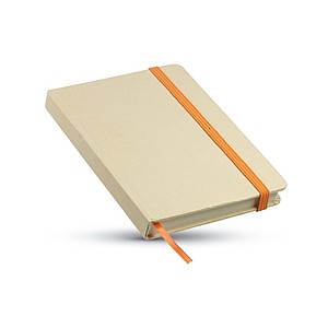 Recycled material notebook, orange
