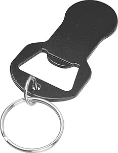 Recycled multifunction aluminum keychain, black