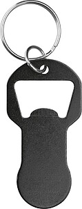Recycled multifunction aluminum keychain, black