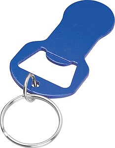 Recycled multifunction aluminum keychain, blue