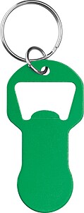 Recycled multifunction aluminum keychain, green