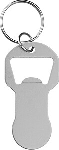 Recycled multifunction aluminum keychain, grey