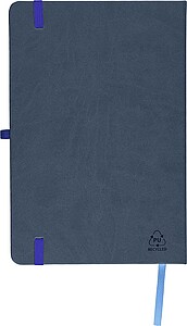 Recycled notebook A5 Bloom, blue