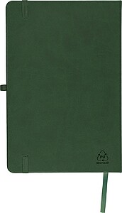 Recycled notebook A5 Bloom, green