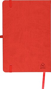 Recycled notebook A5 Bloom, red