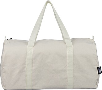 Recycled polycotton (330 gsm) duffle bag Tian, beige