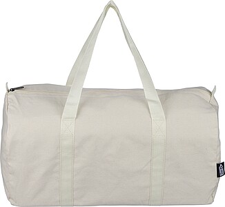 Recycled polycotton (330 gsm) duffle bag Tian, beige