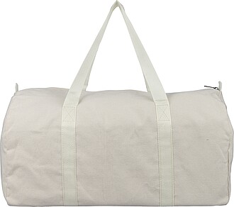 Recycled polycotton (330 gsm) duffle bag Tian, beige