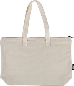 Recycled polycotton (330 gsm) tote bag Malina, beige